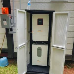 Installation case of lithium iron phosphate battery for off grid hybrid inverter