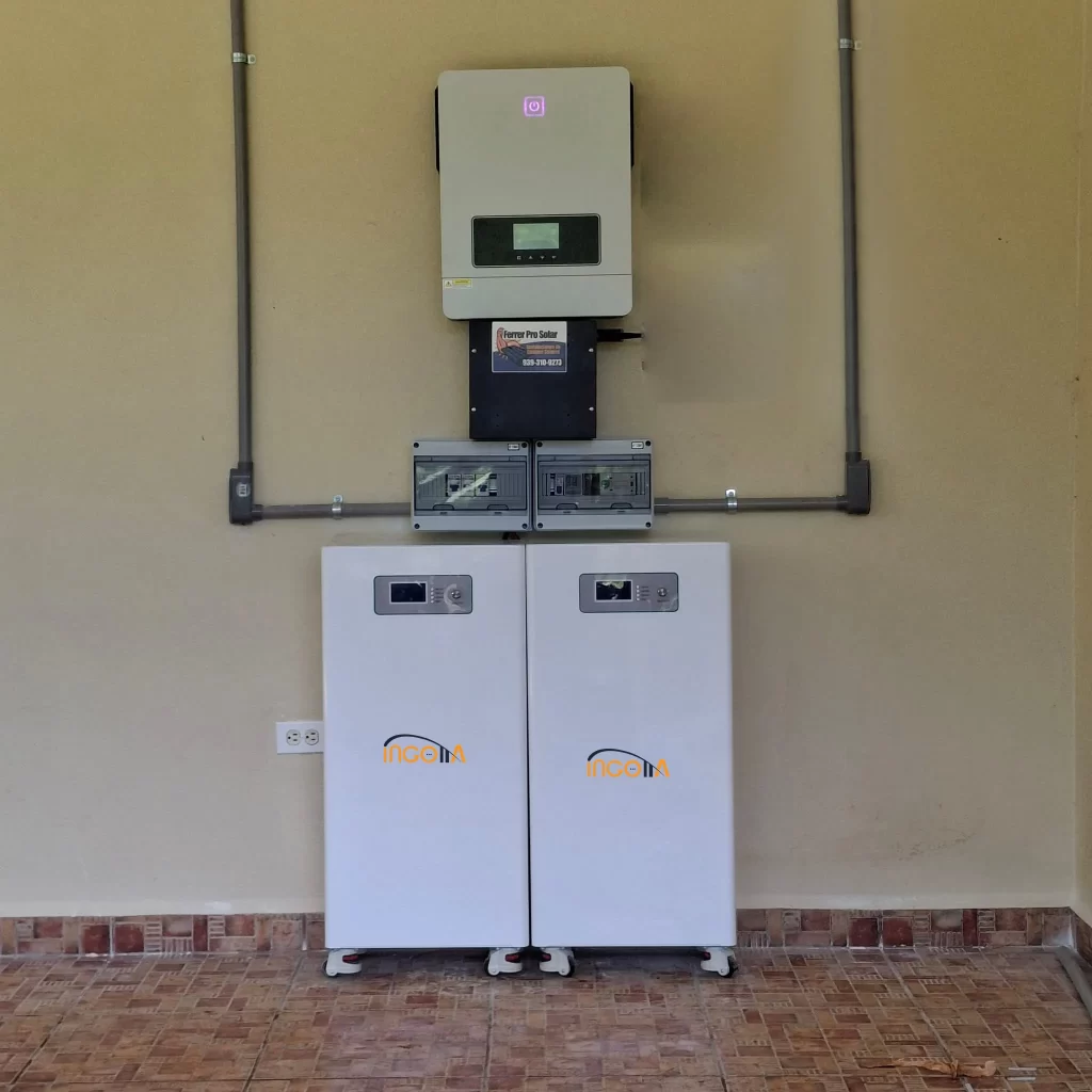 On/Off-grid hybrid inverter & 30kwh lifepo4 battery